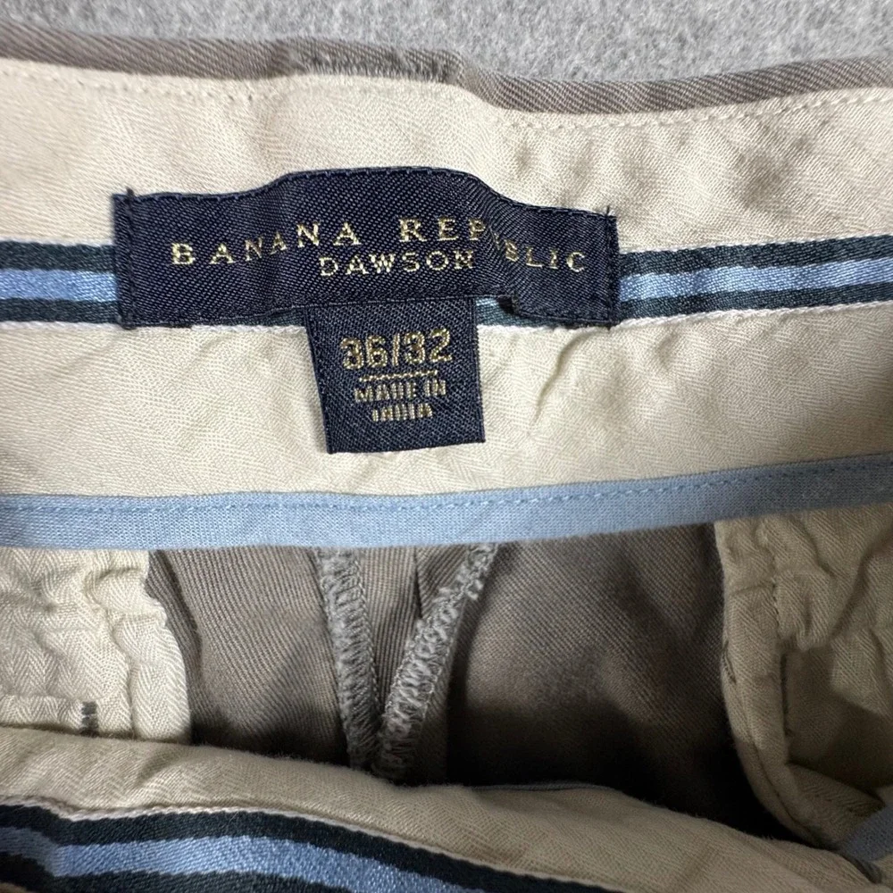 Banana Republic Dawson Chinos Mens 36x32 Grey Straight Leg Cotton Twill Pants